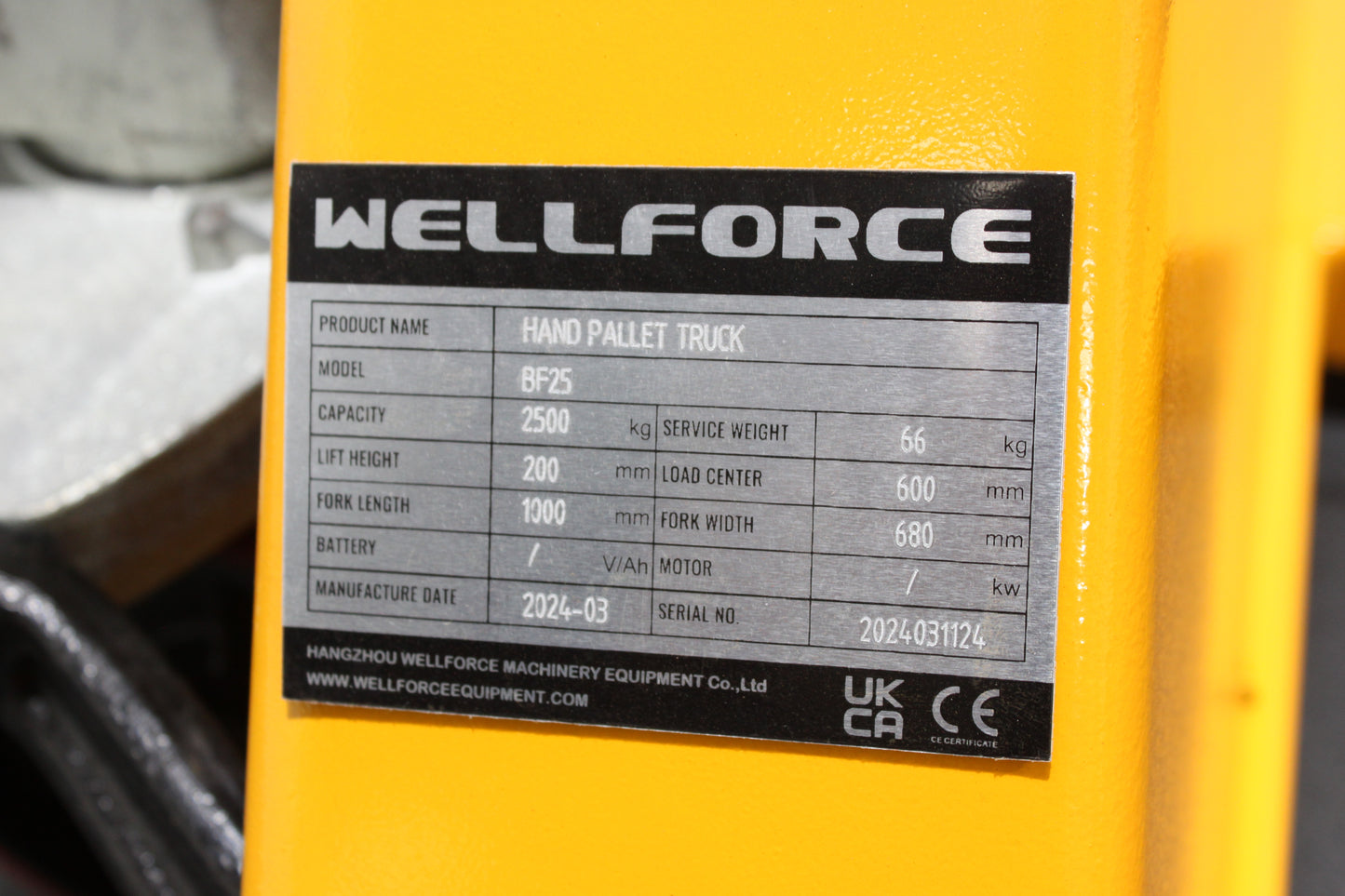 WELLFORCE – CBY – Pallet Truck