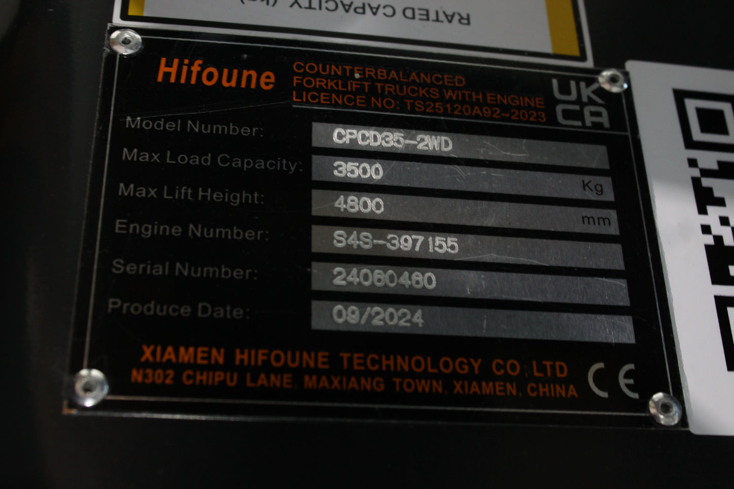 HIFOUNE CPCD35-2WD - Full Cab - Rough Terrain Forklift