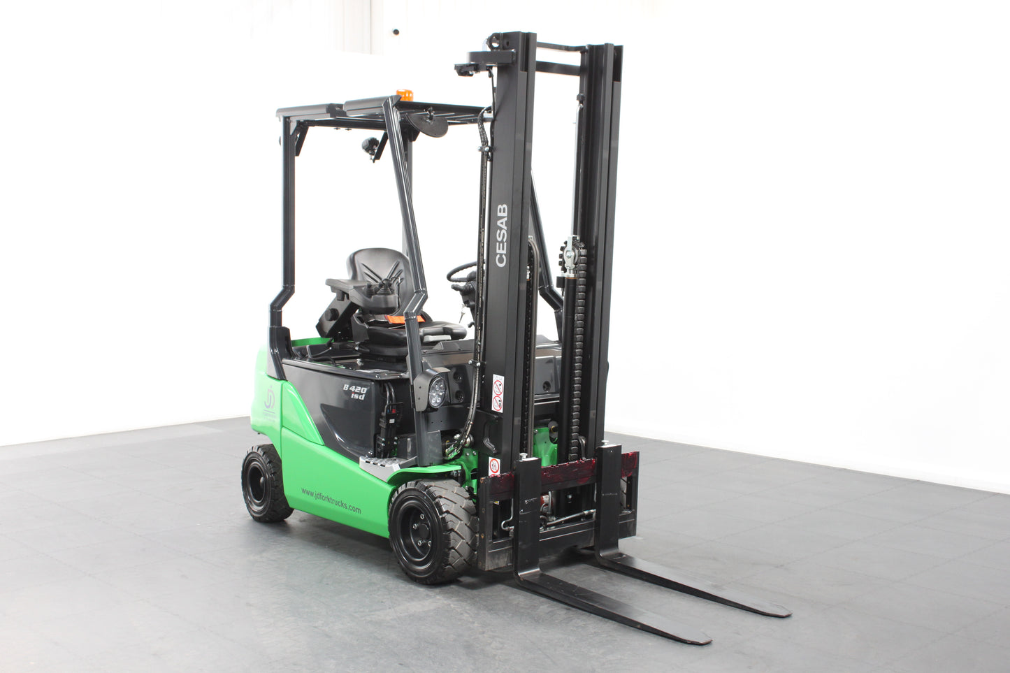 CESAB B420 2T Electric Forklift with Drive-In Racking Guard | 48V Battery