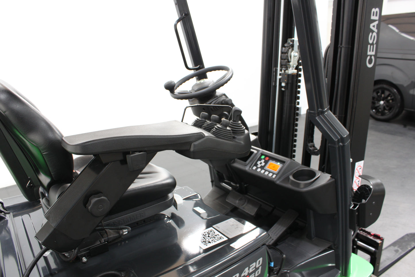 CESAB B420 2T Electric Forklift with Drive-In Racking Guard | 48V Battery