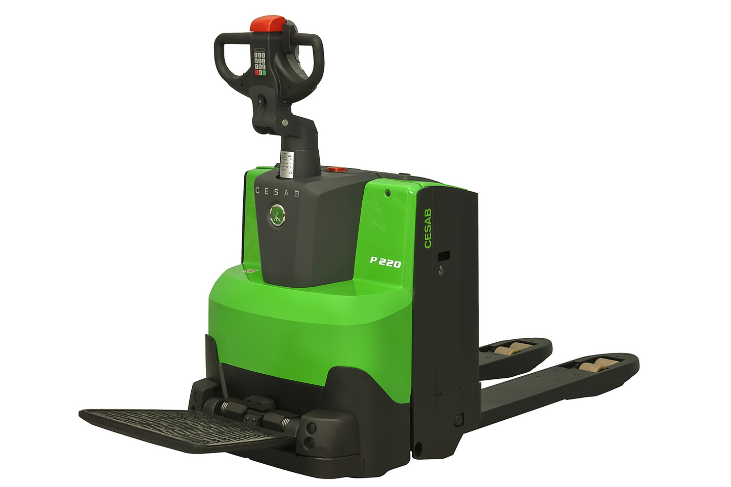 CESAB P220 Platform Powered Pallet Truck – 2000kg Capacity | Ride-On Electric Pallet Truck with Powerdrive & Creep Speed