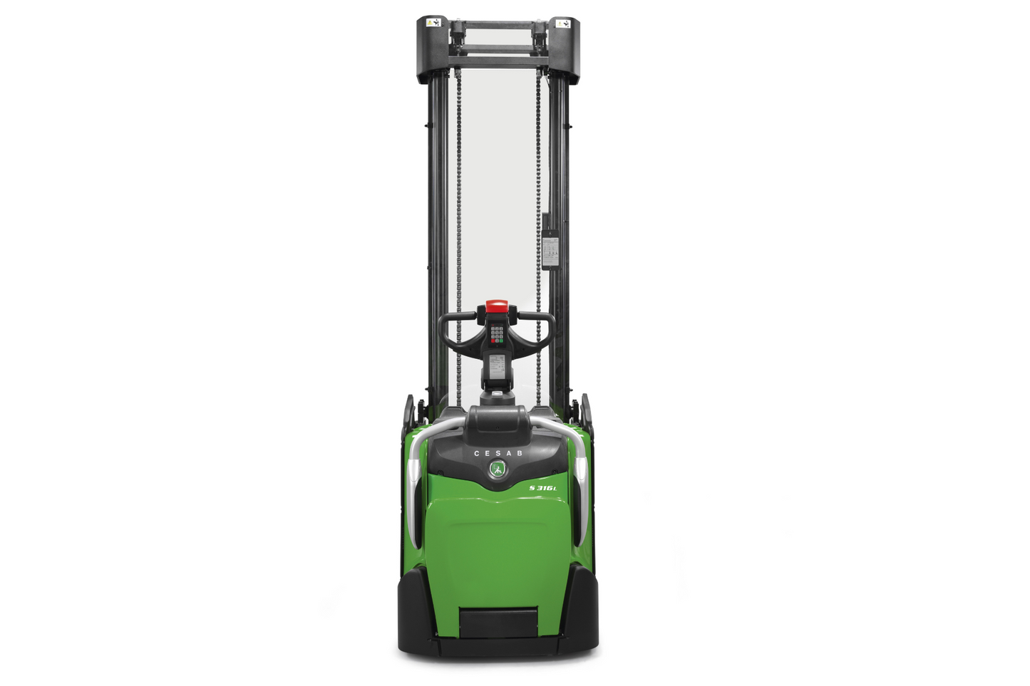 CESAB S300 Platform Powered Stacker – 1200kg to 2000kg Capacity | High-Speed Ride-On Electric Stacker with Powertrak Traction System