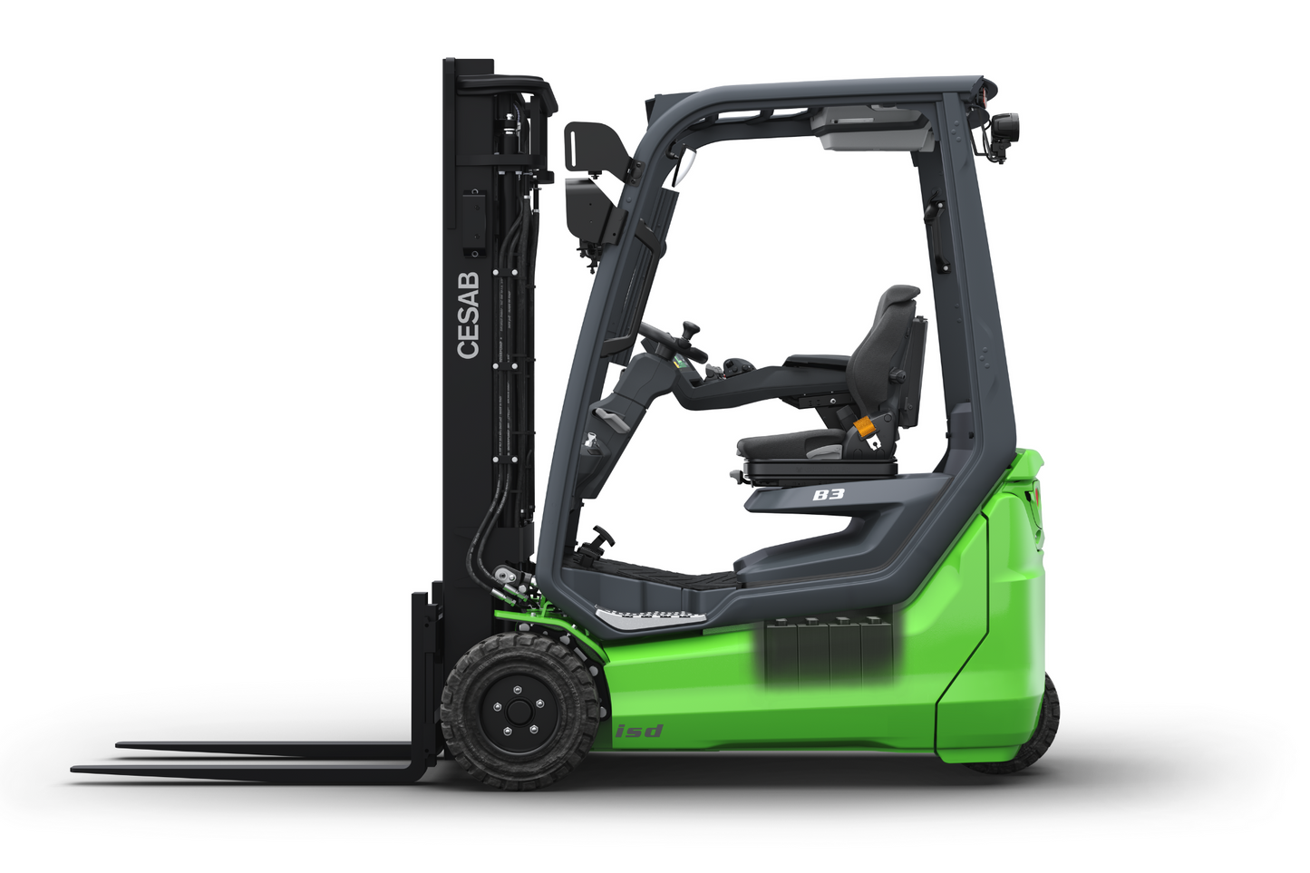 CESAB B300 Rear Twin-Wheel Electric Counterbalance Forklift – 1500kg to 2000kg Load Capacity | High-Performance Warehouse Forklift Li-Ion Technology
