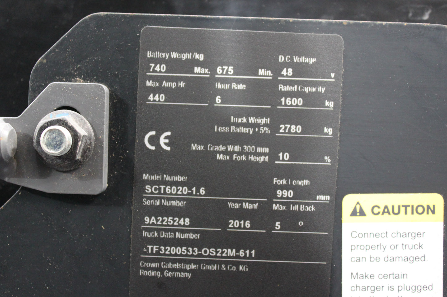 Crown SCT6020 –  Rear Twin Wheel Counterbalance