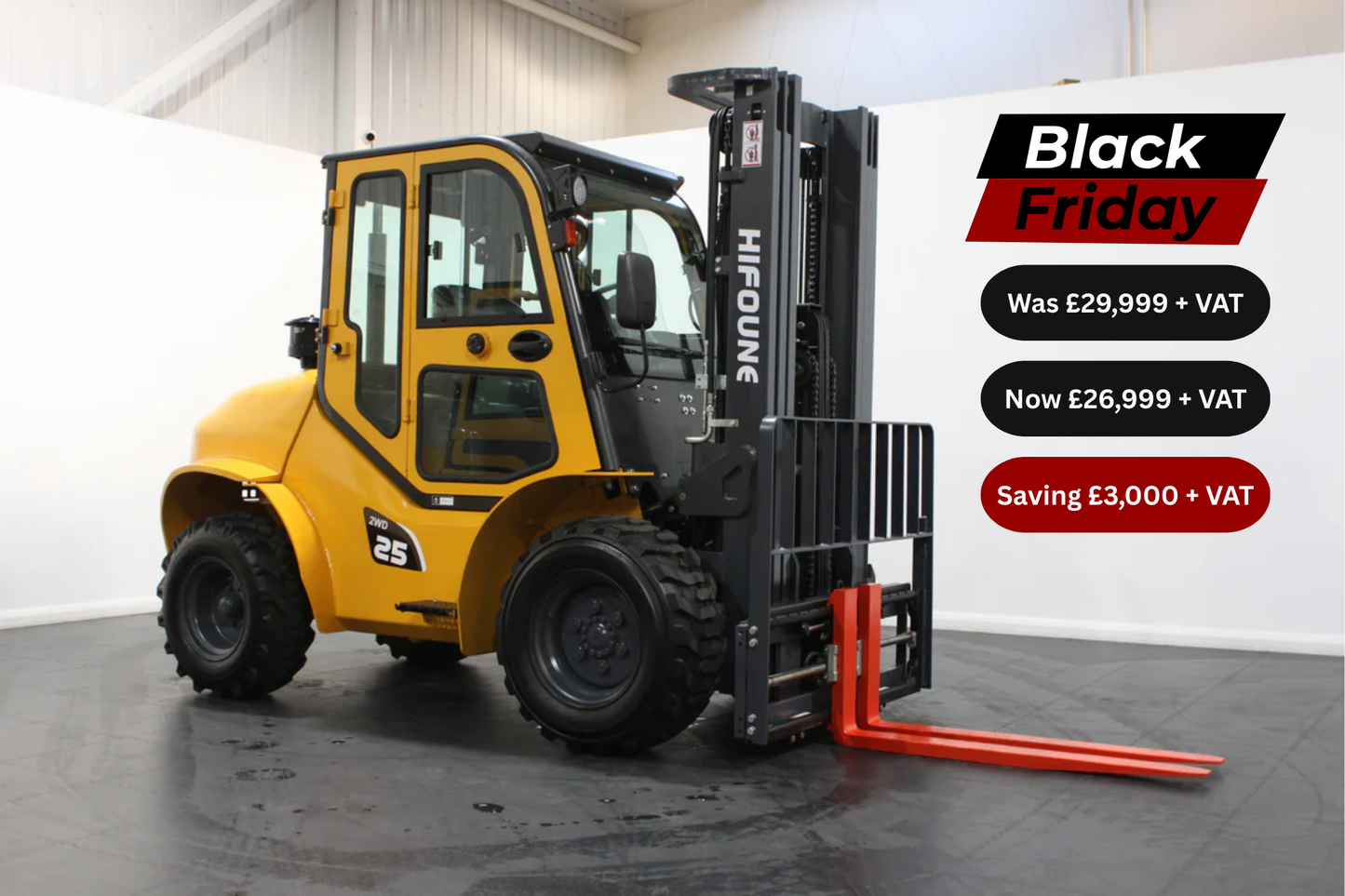 HIFOUNE CPCD25-4WD - Full Cab - Rough Terrain Forklift