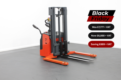 MiMA MB15 Extra Wide Straddle Pallet Stacker - Ride On