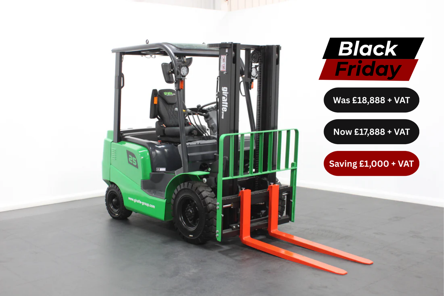 giraffe GBL25 2.5T Lithium Electric 4-Wheel Forklift | Fast Charging, Zero Emissions