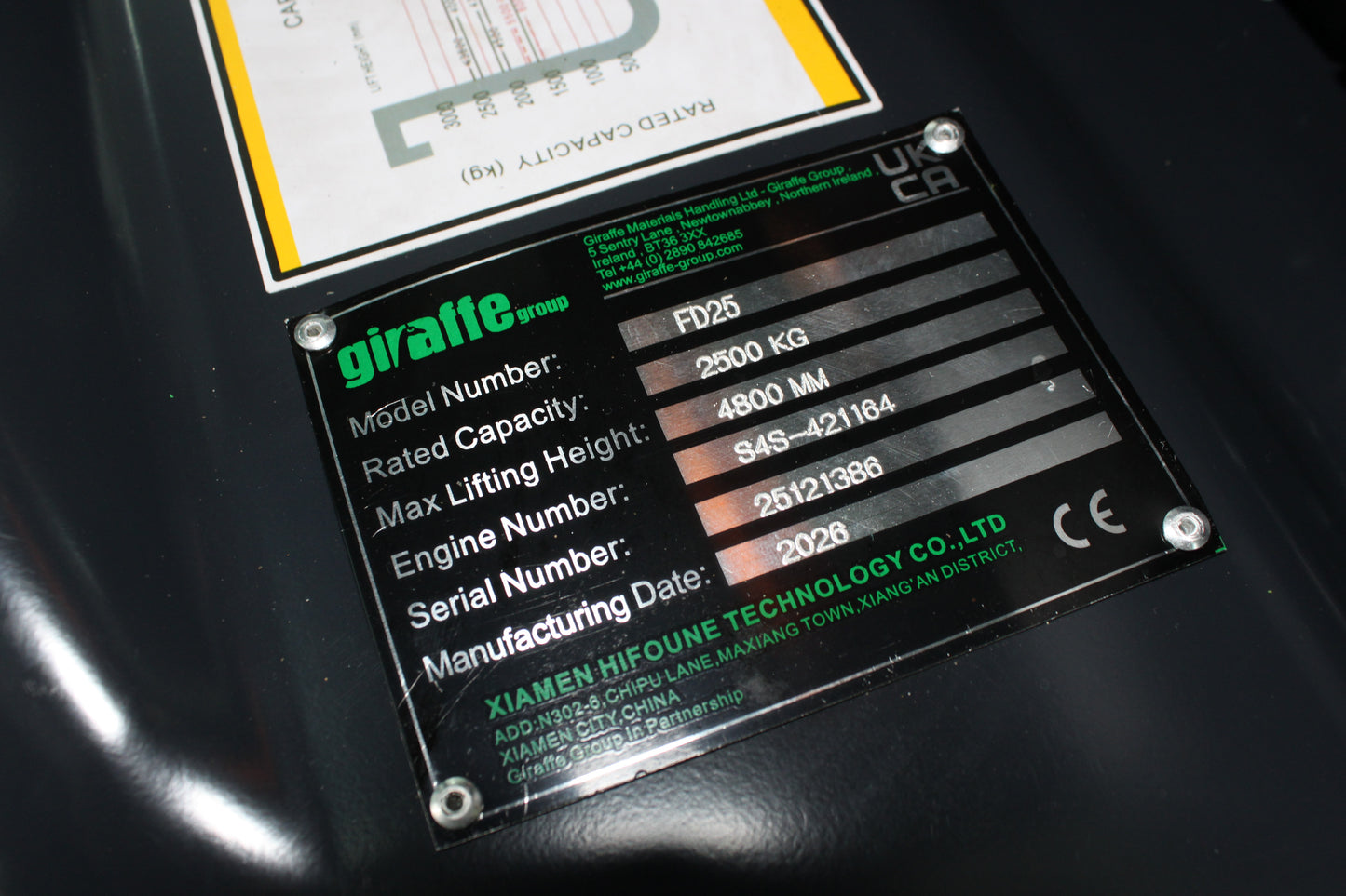 giraffe FD25 Premium  | Full Cab Diesel Counterbalance  | 4-Wheel Forklift