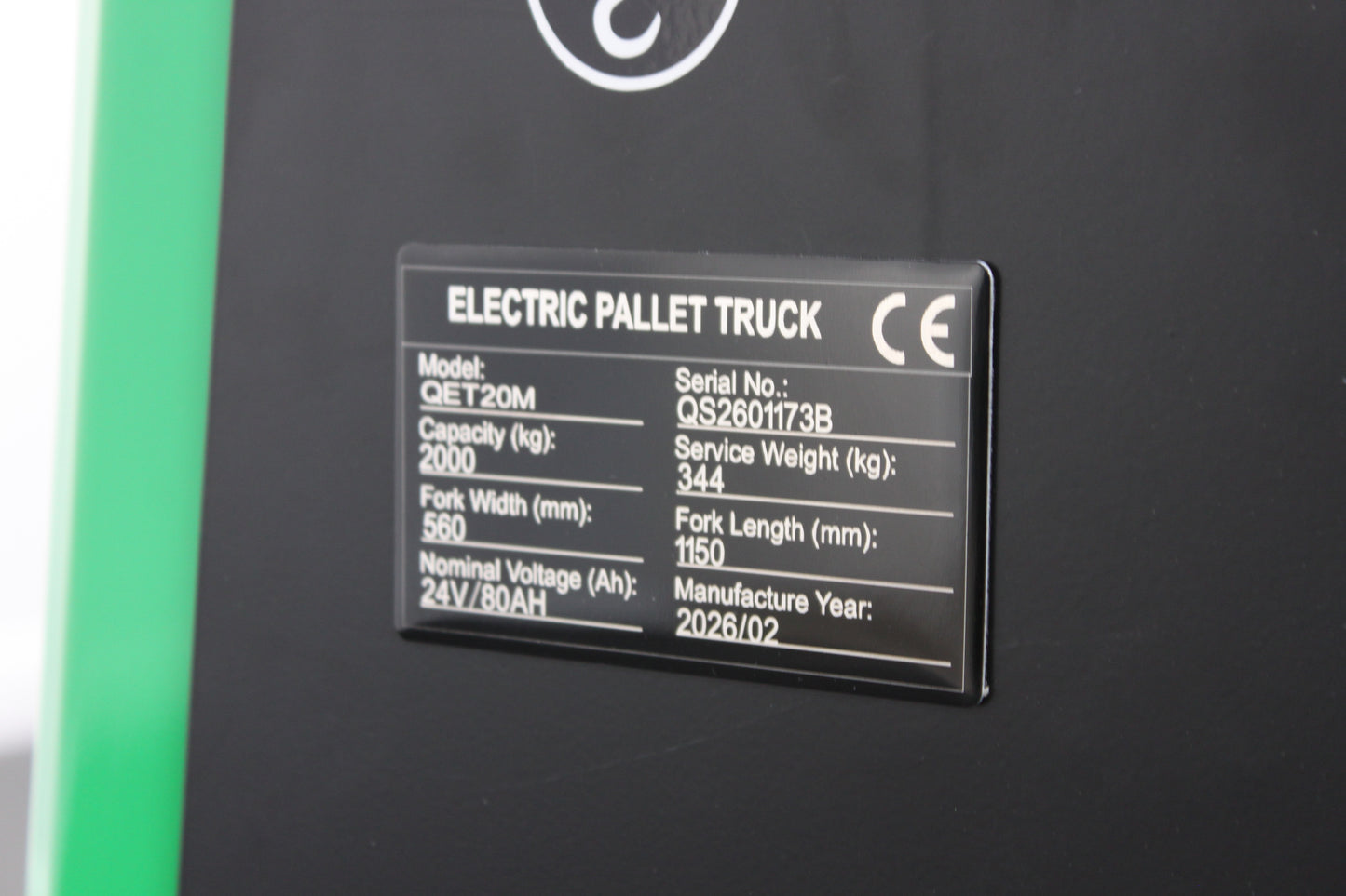 giraffe GET20M Electric Pallet truck –  2,000kg Capacity | Lithium-Ion Electric