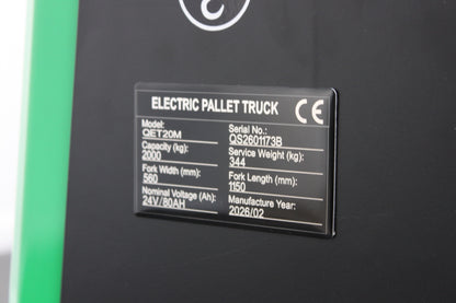 giraffe GET20M Electric Pallet truck –  2,000kg Capacity | Lithium-Ion Electric