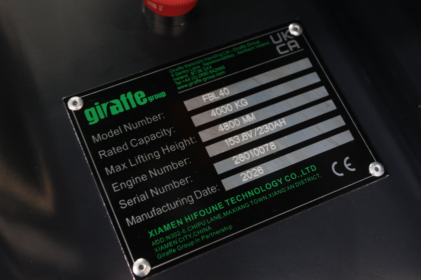 giraffe GBL40 Premium | Full Cab Lithium Electric Counterbalance  | 4-Wheel Forklift