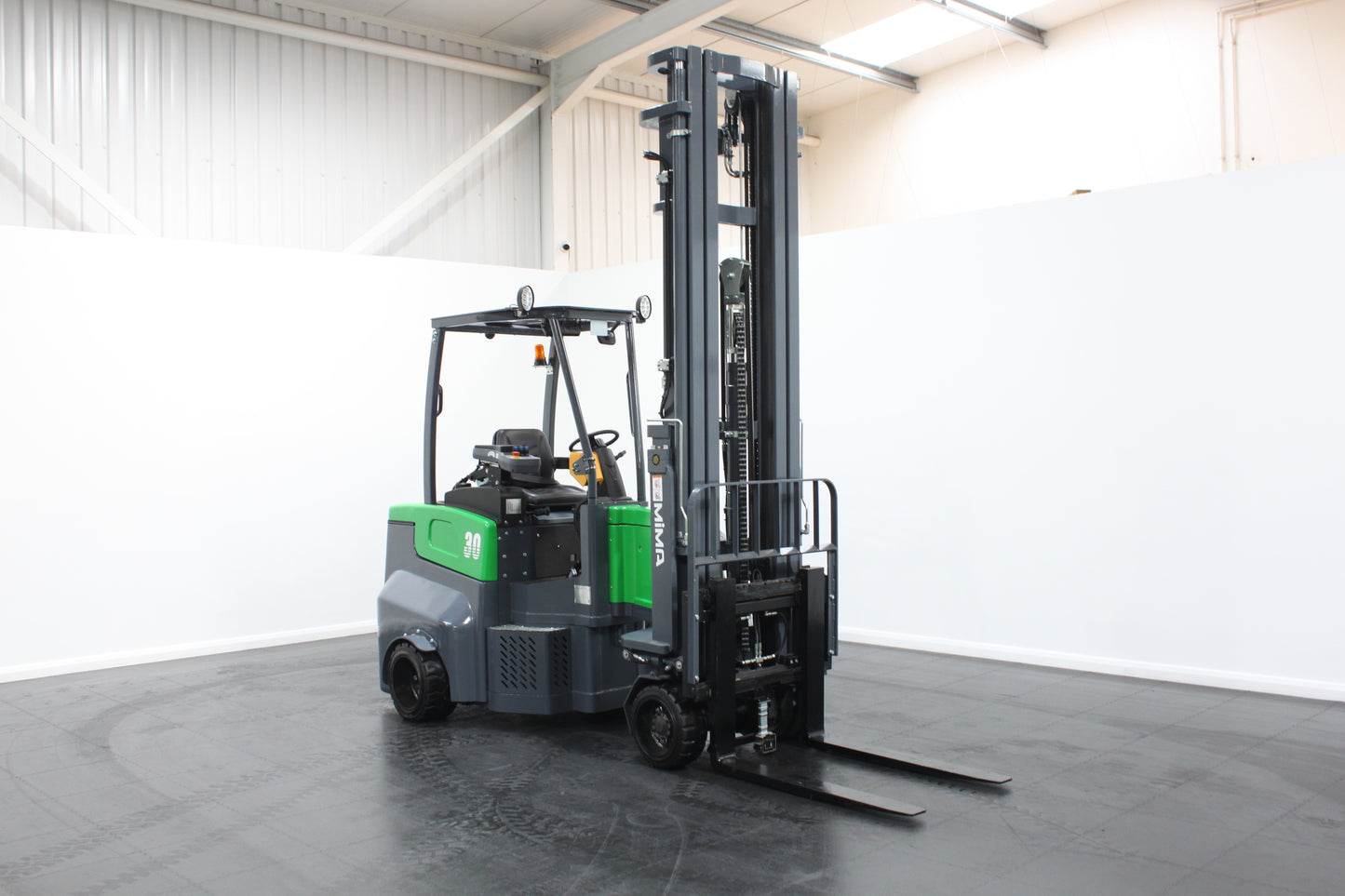 Mima mj30 3t articulated electric forklift | Vna, 210° swing, lithium power