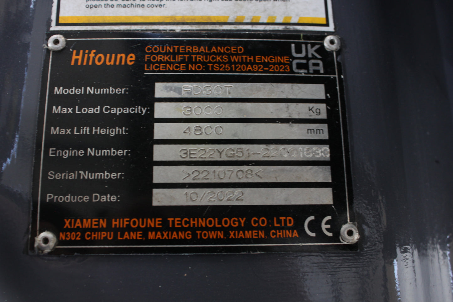 HIFOUNE FD30T – Open Cab