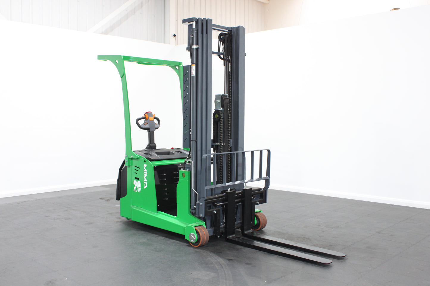 Mima mbb20 electric counterbalance stacker with proportional hydraulic control
