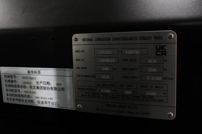 Hangcha XF2-25D 2.5T | Half Cab Diesel Counterbalance | 4-Wheel Forklift
