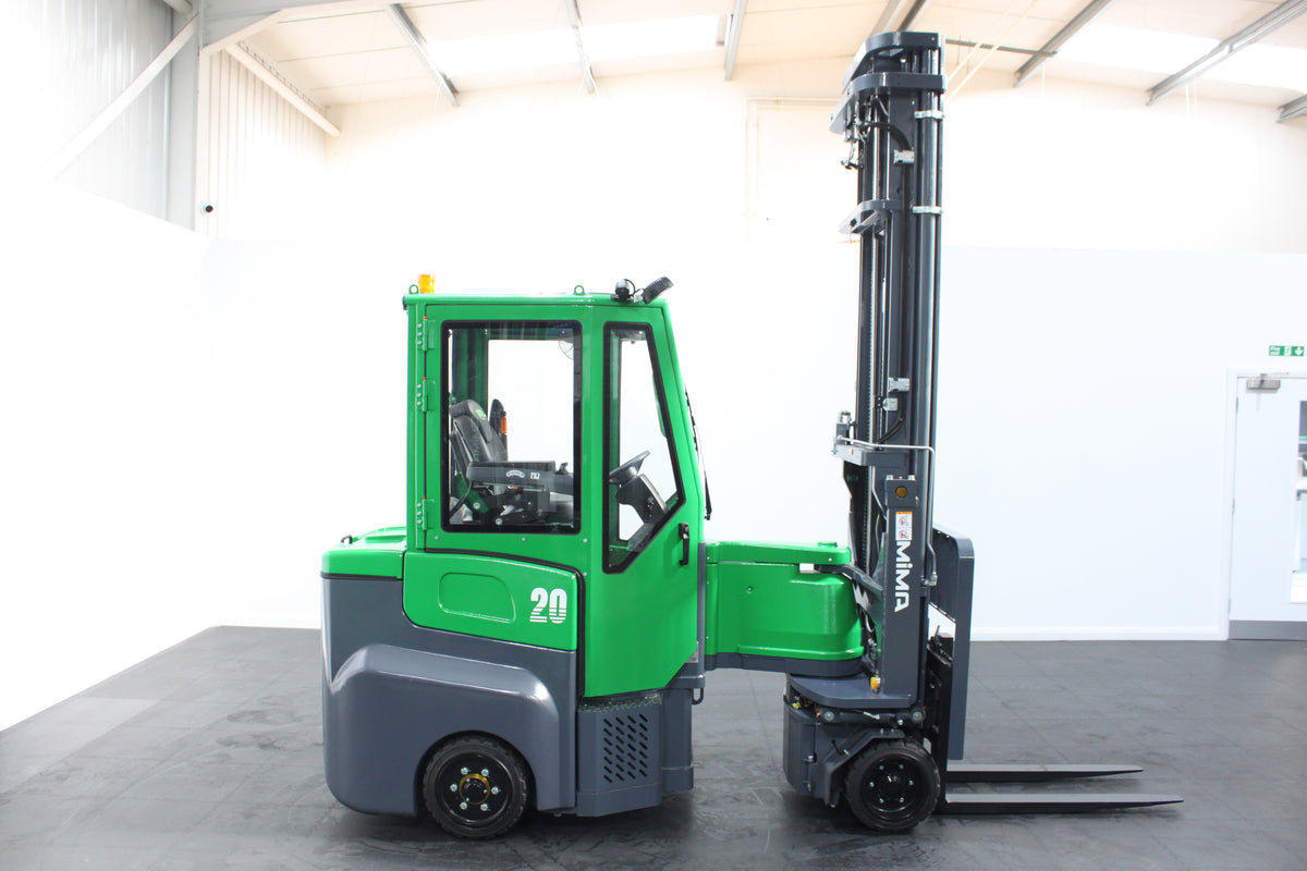 Mima mj20 Full Cab electric articulated forklift | 2t capacity, vna, lithium battery