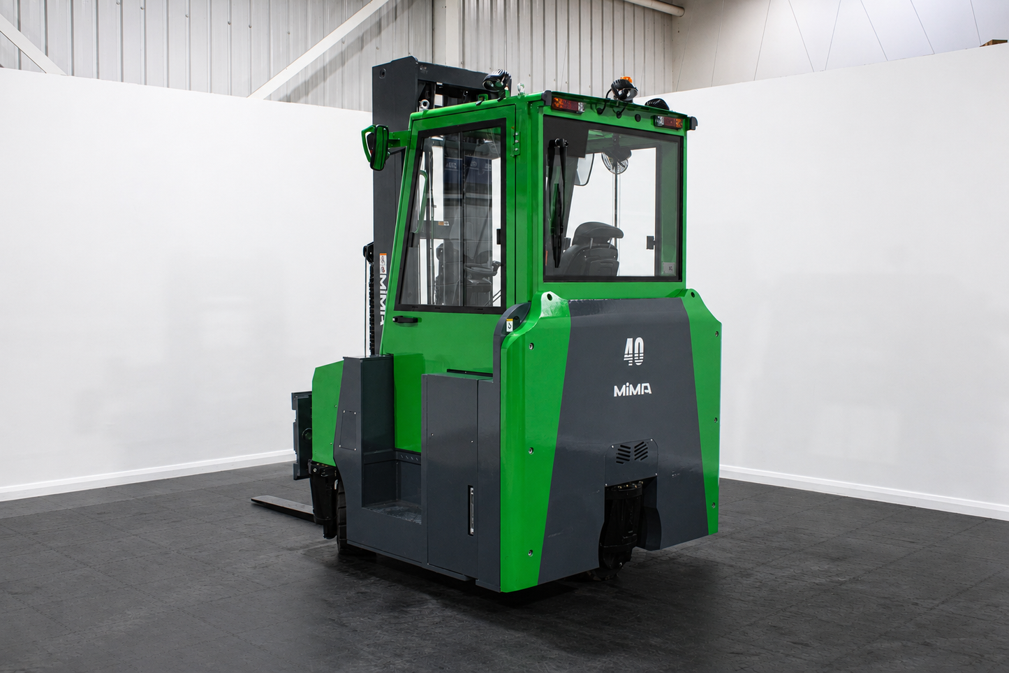 Mima mqk40 multi-directional electric forklift full cab
