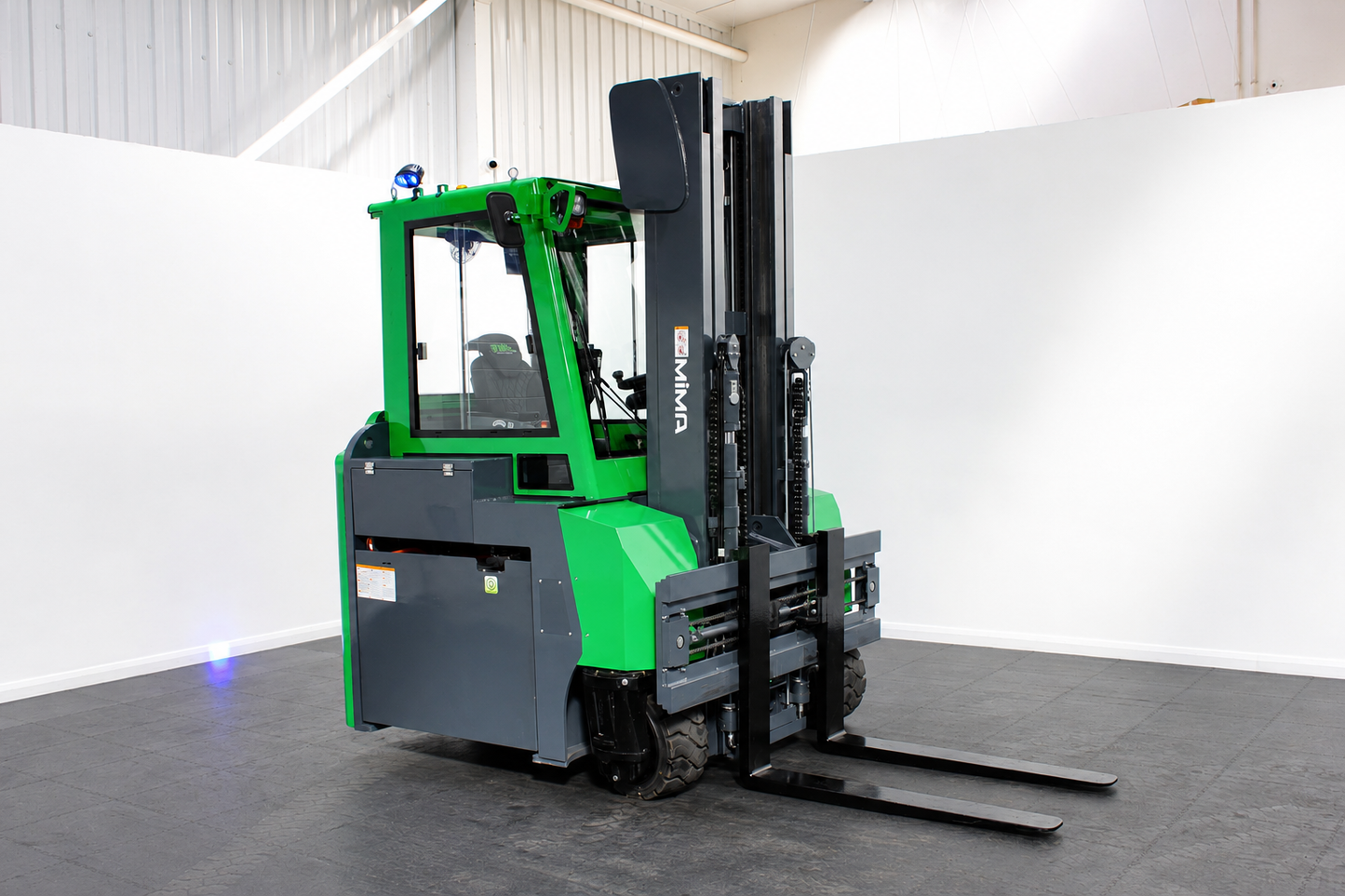 Mima mqk40 multi-directional electric forklift full cab