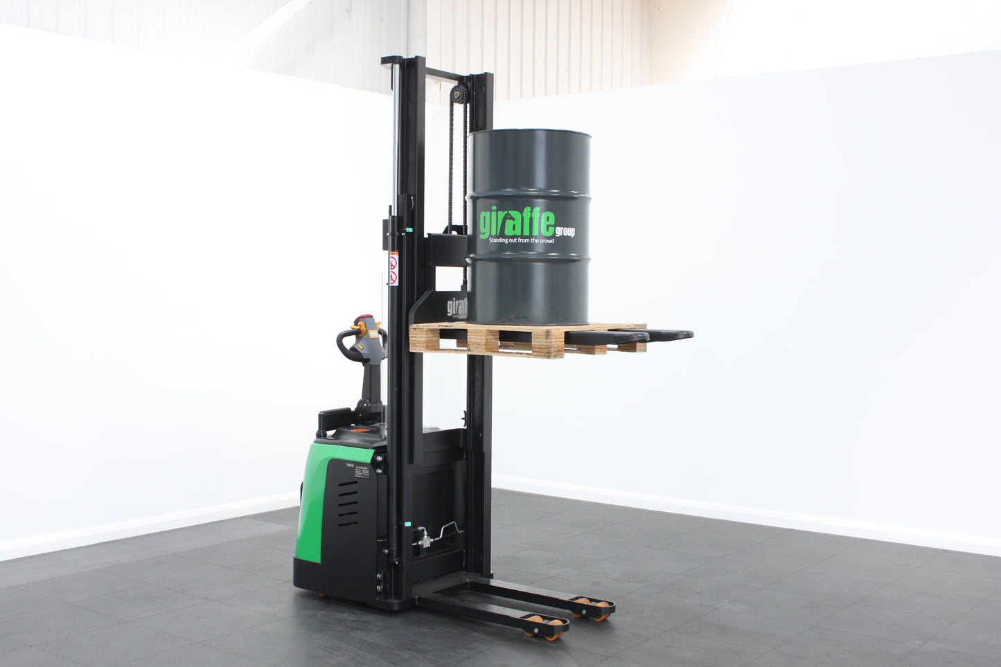 giraffe GES16P-30  Stand-on Powered Stacker – 1,600kg Capacity | Lithium-Ion Electric