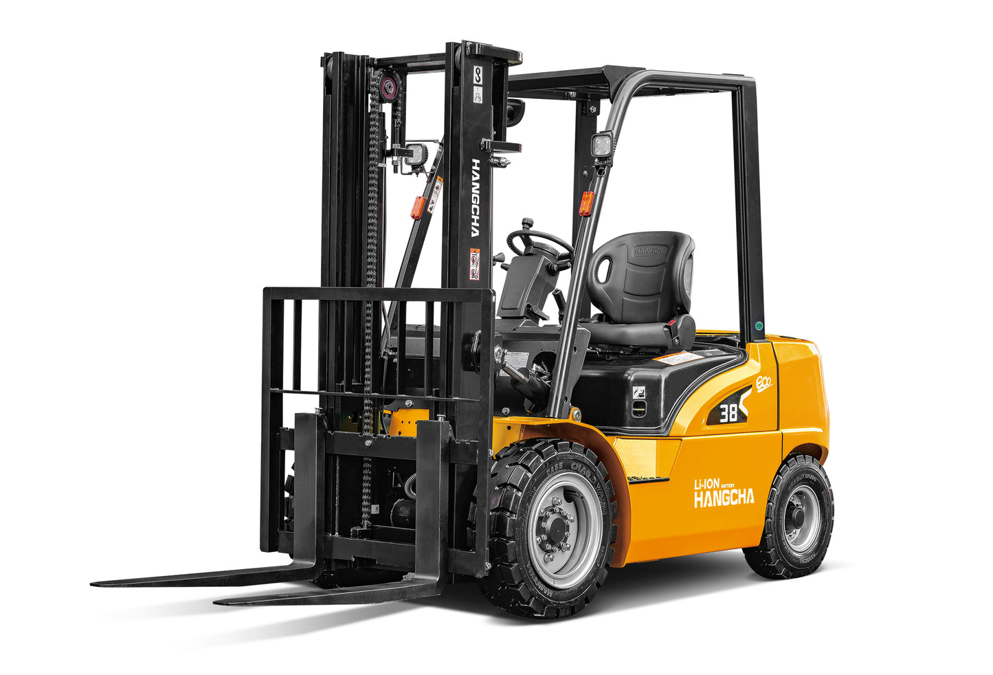 Hangcha XE438 3.8T | Full Cab Lithium Counterbalance | 4-Wheel Forklift